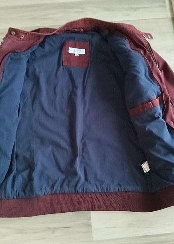 Bordo Fermuarlı Erkek Ceket - Görsel 4