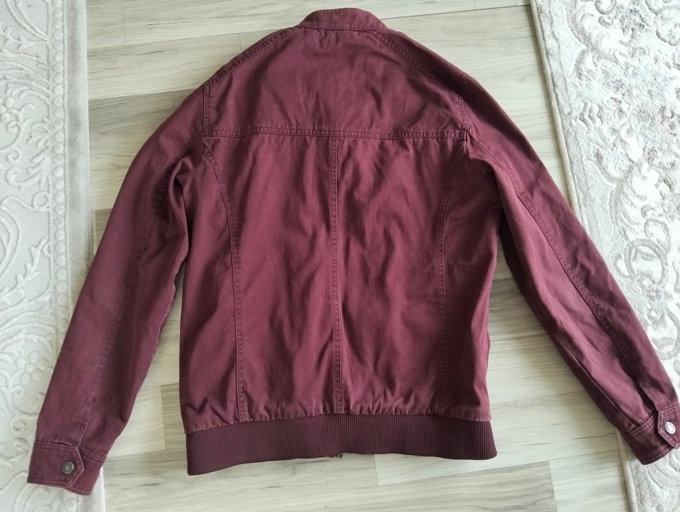 Bordo Fermuarlı Erkek Ceket - Görsel 2