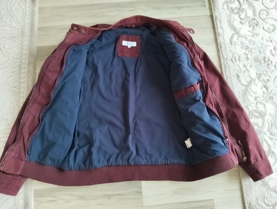 Bordo Fermuarlı Erkek Ceket - Görsel 4