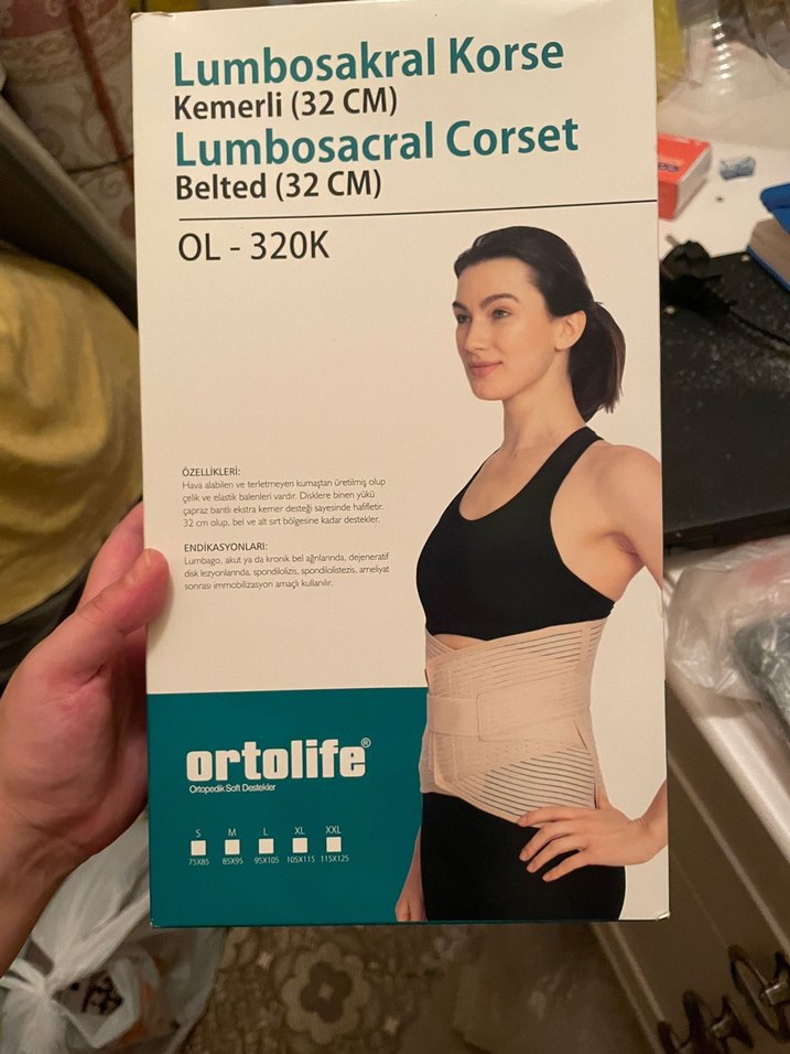 Camel Renkli Kemerli Lumbosakral Korse - Görsel 2