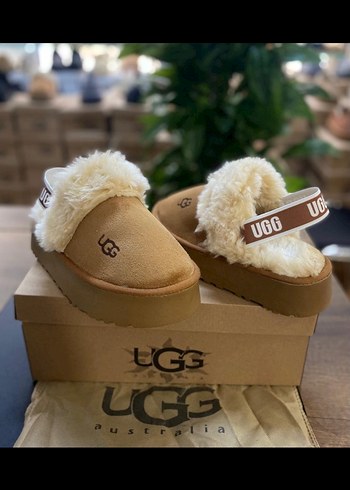 37 Beden UGG Tüylü Kahverengi Platform Terlik
