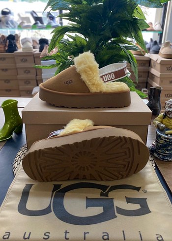 Diğer UGG Tüylü Taba Kadın Platform Terlik