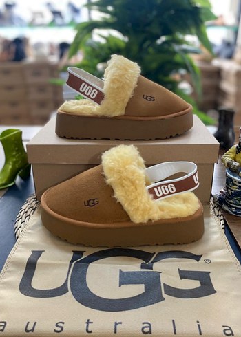 UGG Tüylü Taba Kadın Platform Terlik