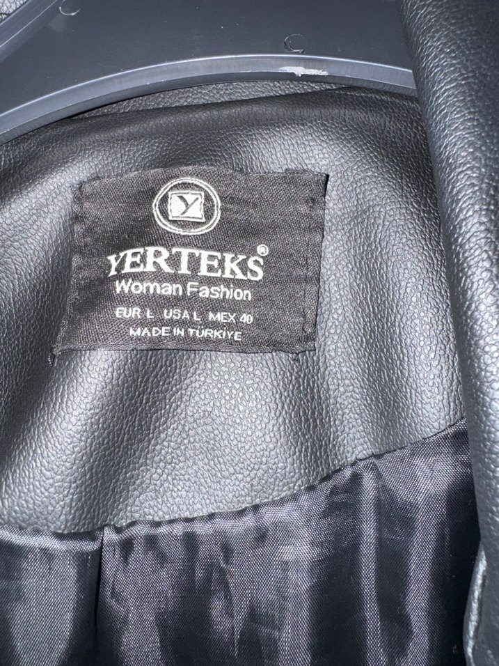 Siyah Deri Biker Ceket - Görsel 3