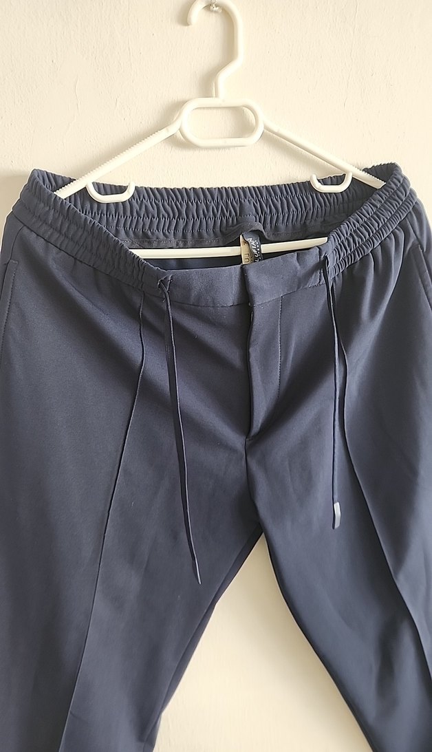 Erkek Lacivert Fit Kumaş Lufian Pantolon - Görsel 2