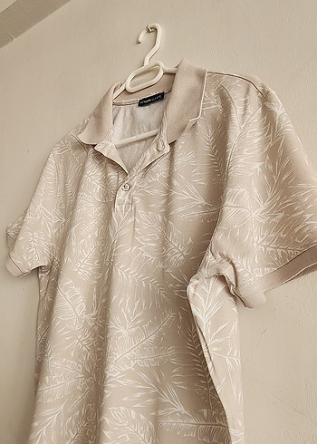 Bej Desenli Kısa Kollu Erkek Polo Tişört - Görsel 3