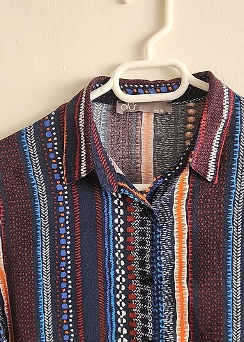 Uzun Kollu Çok Renkli Kadın Gömlek Ola Marka - Görsel 4