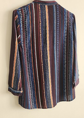 Uzun Kollu Çok Renkli Kadın Gömlek Ola Marka - Görsel 5