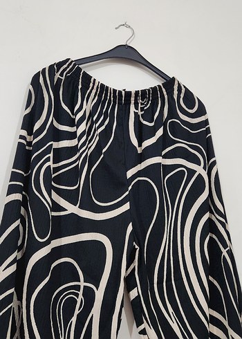 Zebra Desenli Salaş Kadın Pantolon - Görsel 3