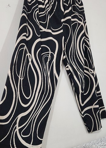 Zebra Desenli Salaş Kadın Pantolon - Görsel 2