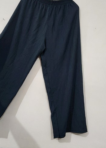 Lacivert Kadın Bol Kesim Pantolon - Görsel 3