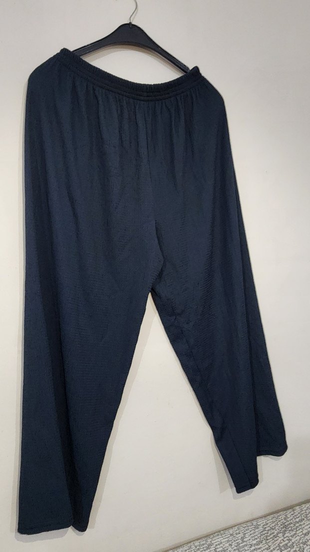 Lacivert Kadın Bol Kesim Pantolon - Görsel 2