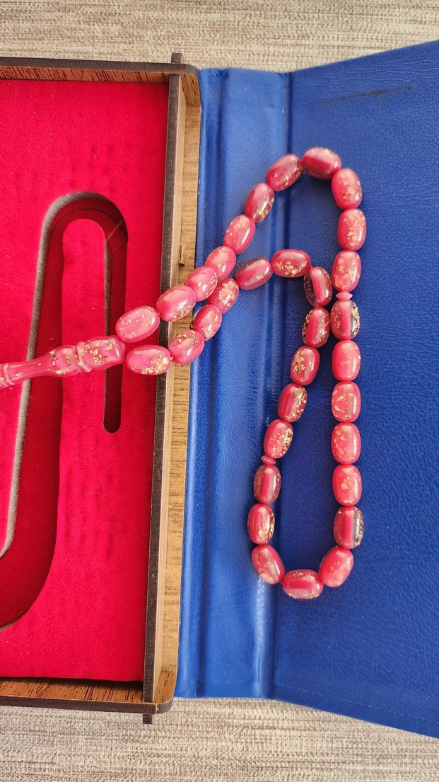 Pembe Renkli Hediyelik Erkek Tesbihi Kutulu - Görsel 4