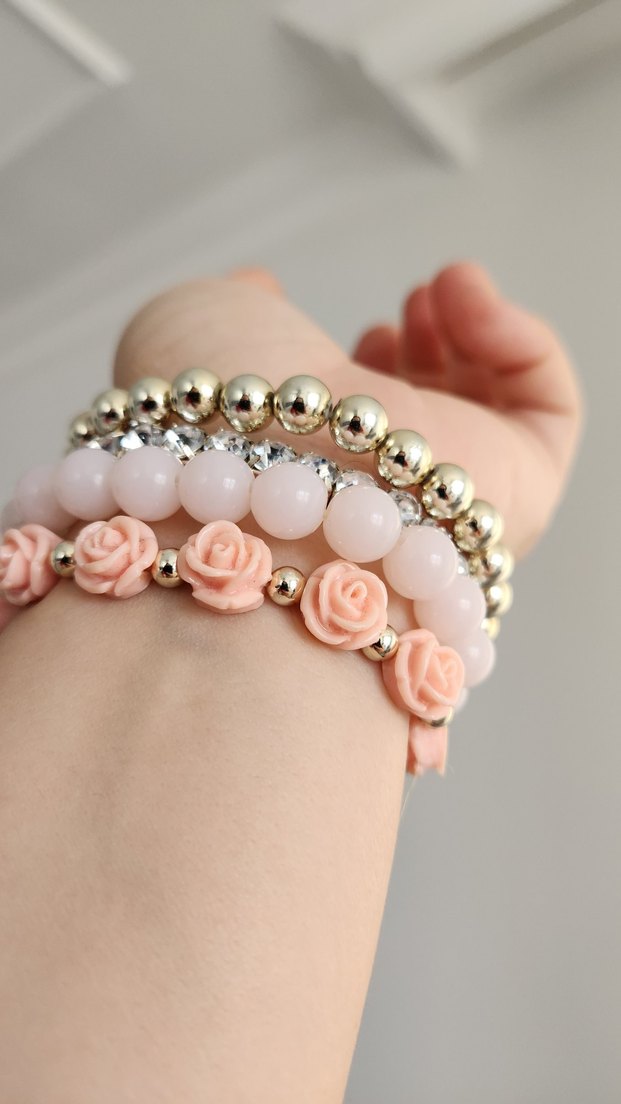 Boncuklu ve Çiçek Desenli Bohem 4'lü Bileklik Seti - Görsel 3