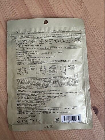 Diğer QUALITY 1st The Derma Best VC100 + Retinol | 5?li Maske