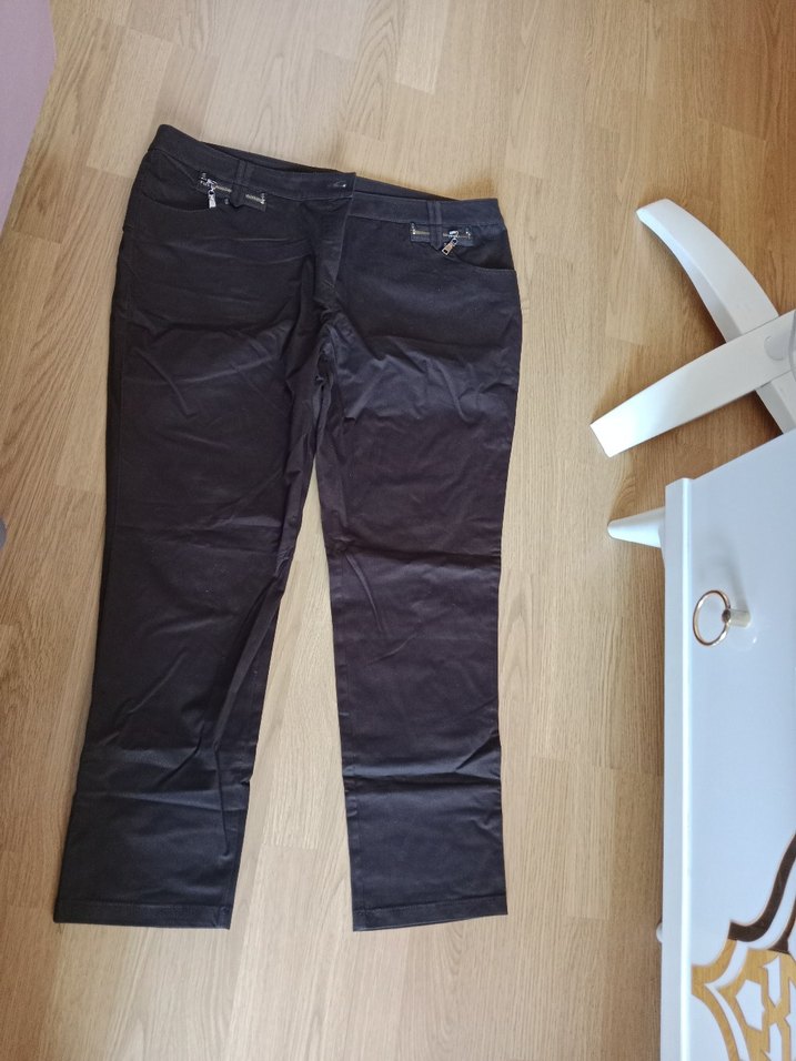 Kadın koyu kahve Fit Kumaş Pantolon beli 52 baseni 59 boy 100 - Görsel 2