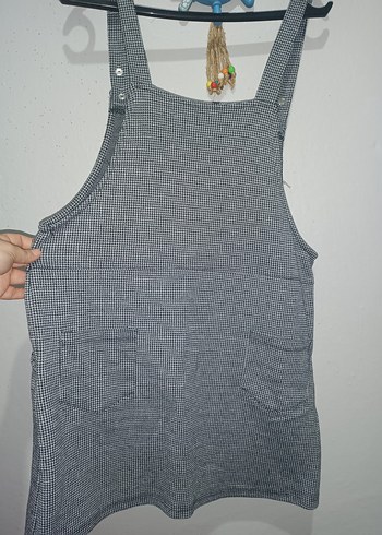 Gri Örgü Kadın Kısa Salopet - Görsel 3