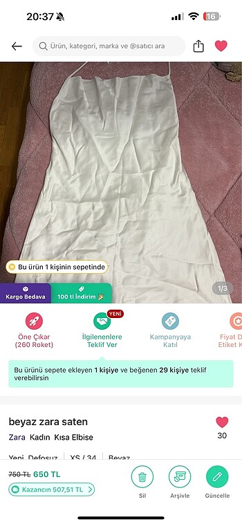 zara beyaz elbise