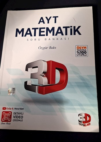 3D Yayınları AYT Matematik Soru Bankası 3D Video Çözümlü