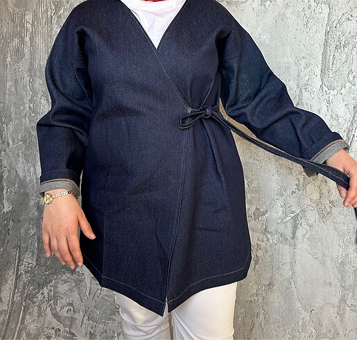 universal Beden lacivert Renk Kot Kimono