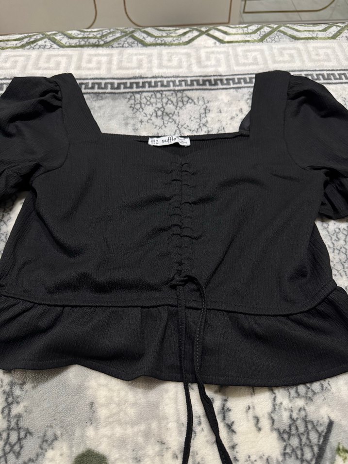 Siyah Gotik Mini Bluz - Görsel 2