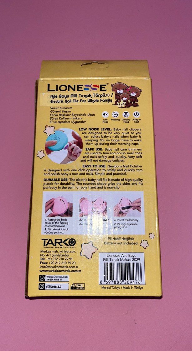 Lionesse Pilli Elektrikli Bebek Tırnak Törpüsü - Görsel 2