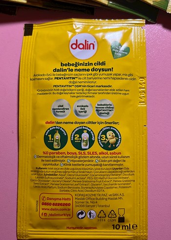 Dalin Bebek Saç & Vücut Şampuanı 10 ml - Görsel 2