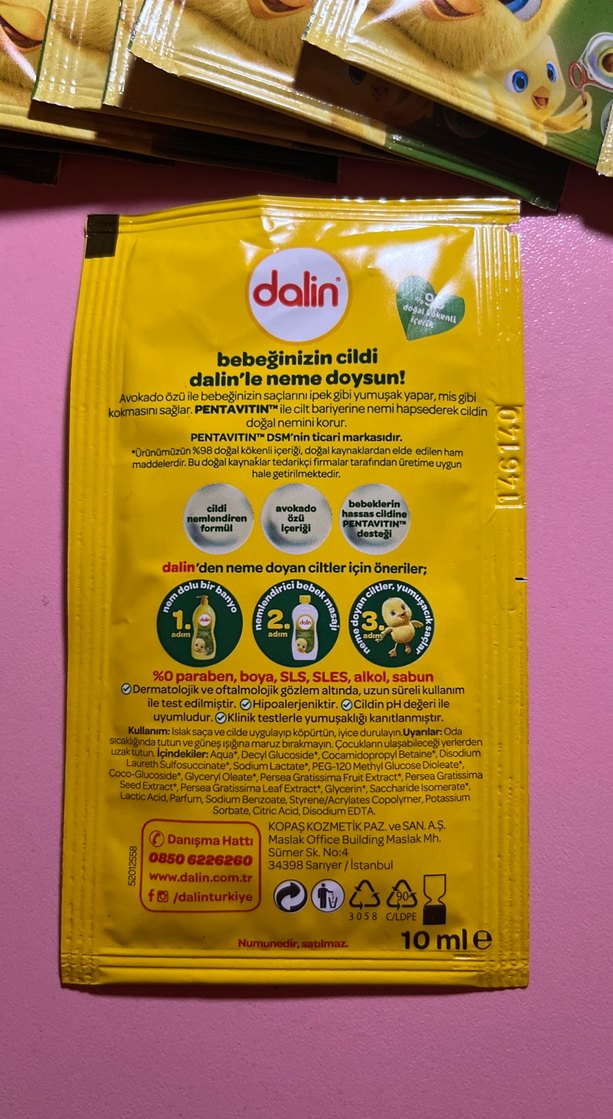 Dalin Bebek Saç & Vücut Şampuanı 10 ml - Görsel 2