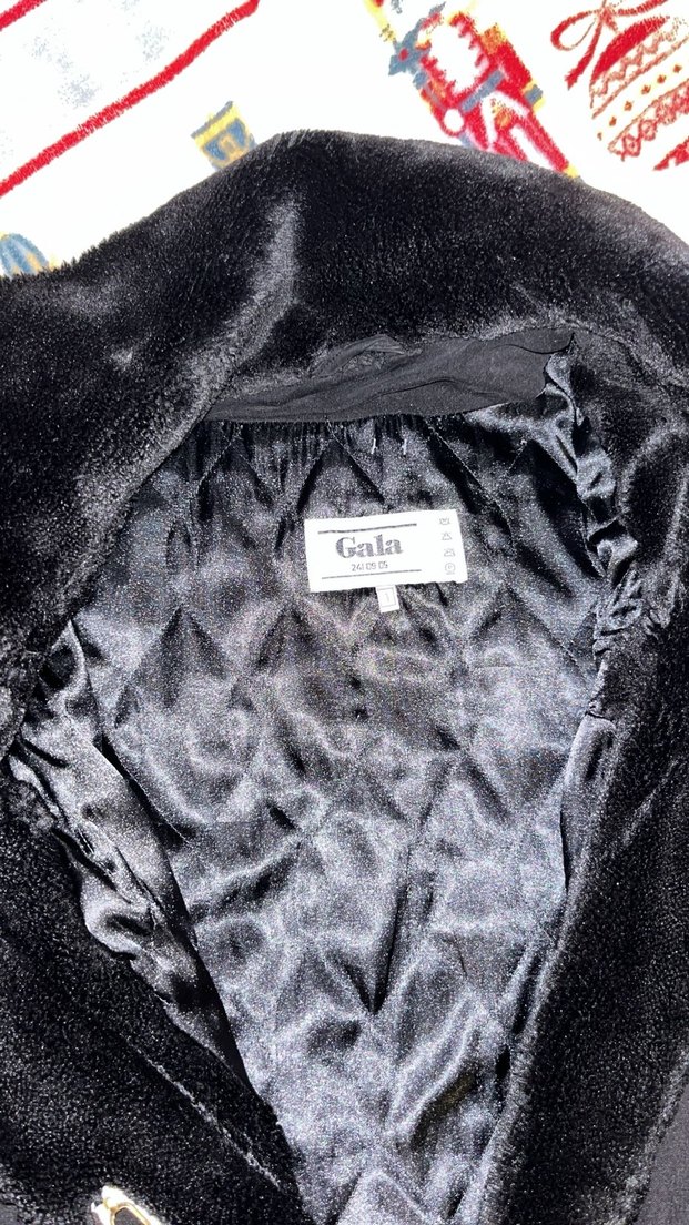 Kürklü Siyah Midi Süet Bayan Kaban - Görsel 3