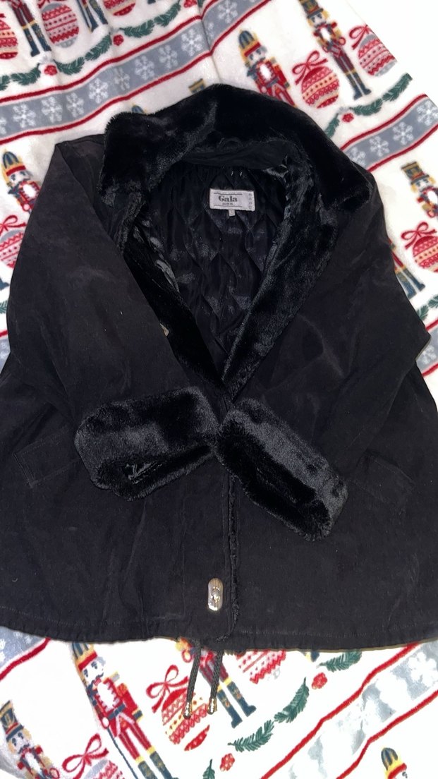 Kürklü Siyah Midi Süet Bayan Kaban - Görsel 5