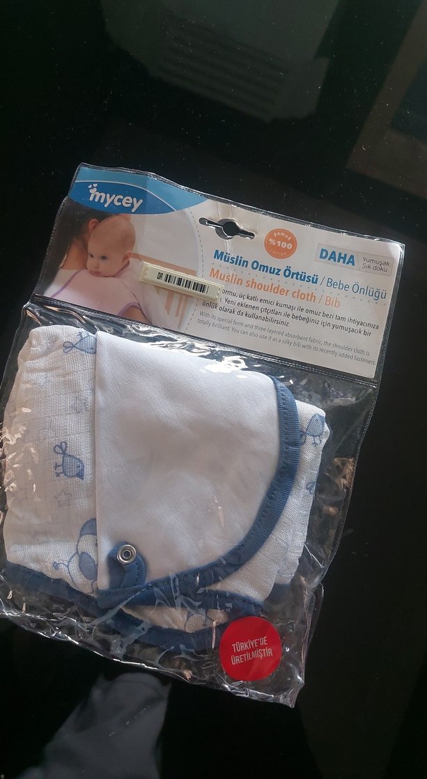 Mavi Bebek Önlüğü, Yumuşak Kumaş - Görsel 2