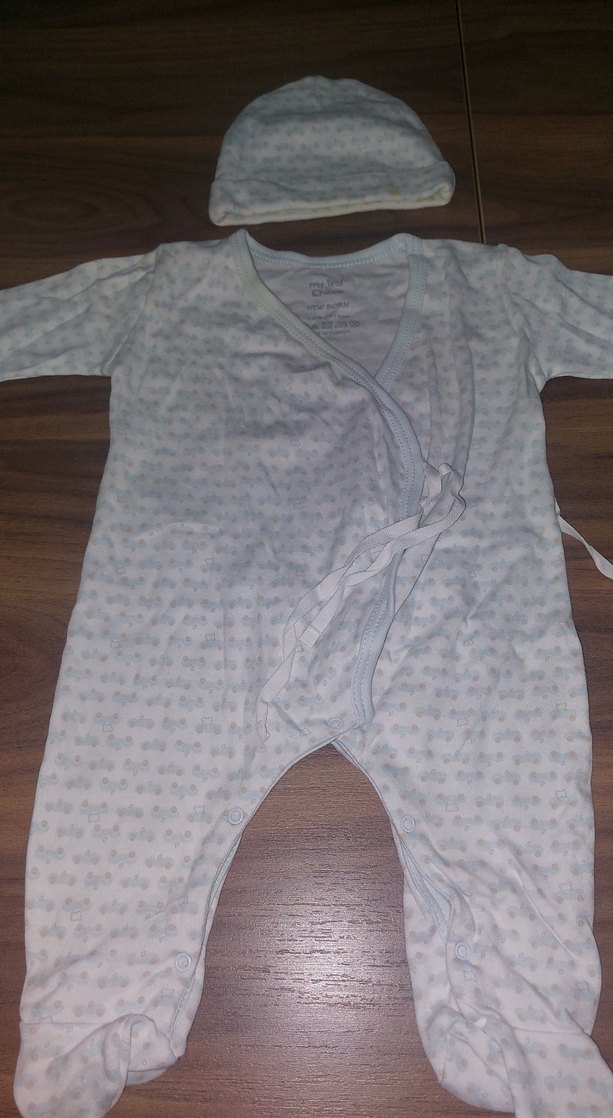 Chicco Bebek Hastane Kıyafeti Beyaz Pamuk - Görsel 2