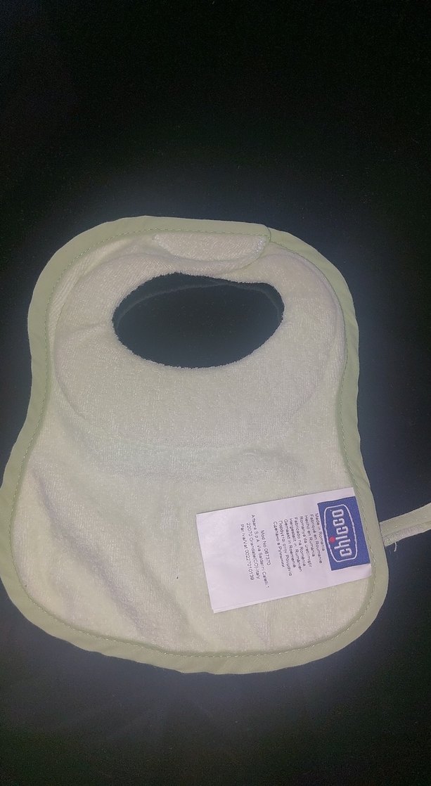 Beyaz Bebek Önlüğü Gri Kenarlıklı - Görsel 2