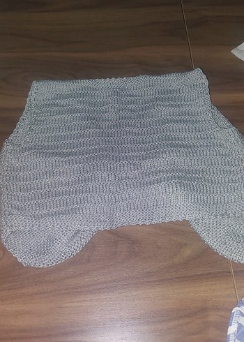 Gri Örgü Kolsuz erkek cocuk Süveter - Görsel 3