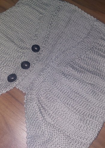 Gri Örgü Kolsuz erkek cocuk Süveter - Görsel 2