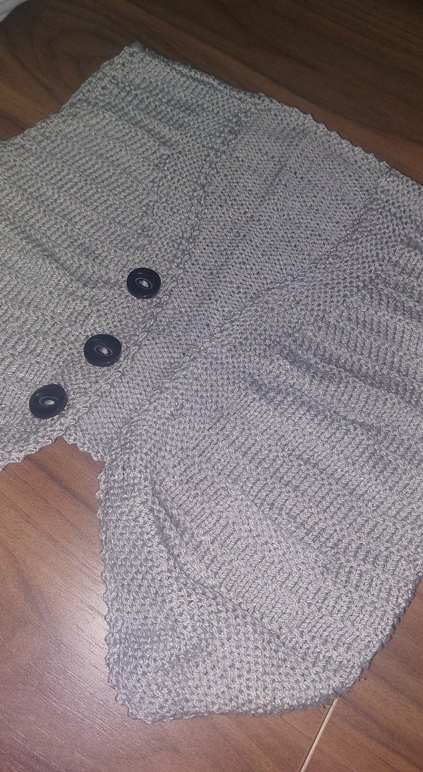 Gri Örgü Kolsuz erkek cocuk Süveter - Görsel 2