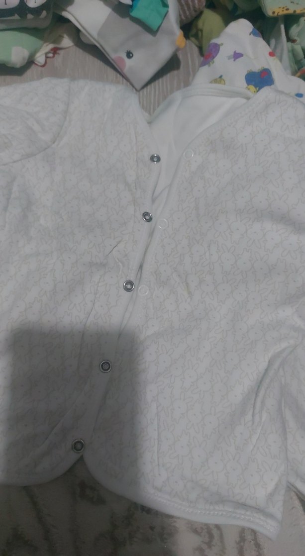 Beyaz Baskılı Bebek Atlet - Görsel 2