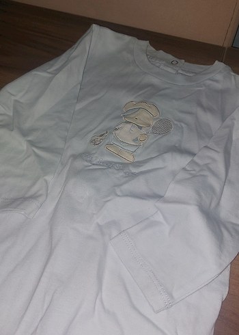 Bebek Erkek Beyaz Uzun Kollu Hastane Tulumu - Görsel 2