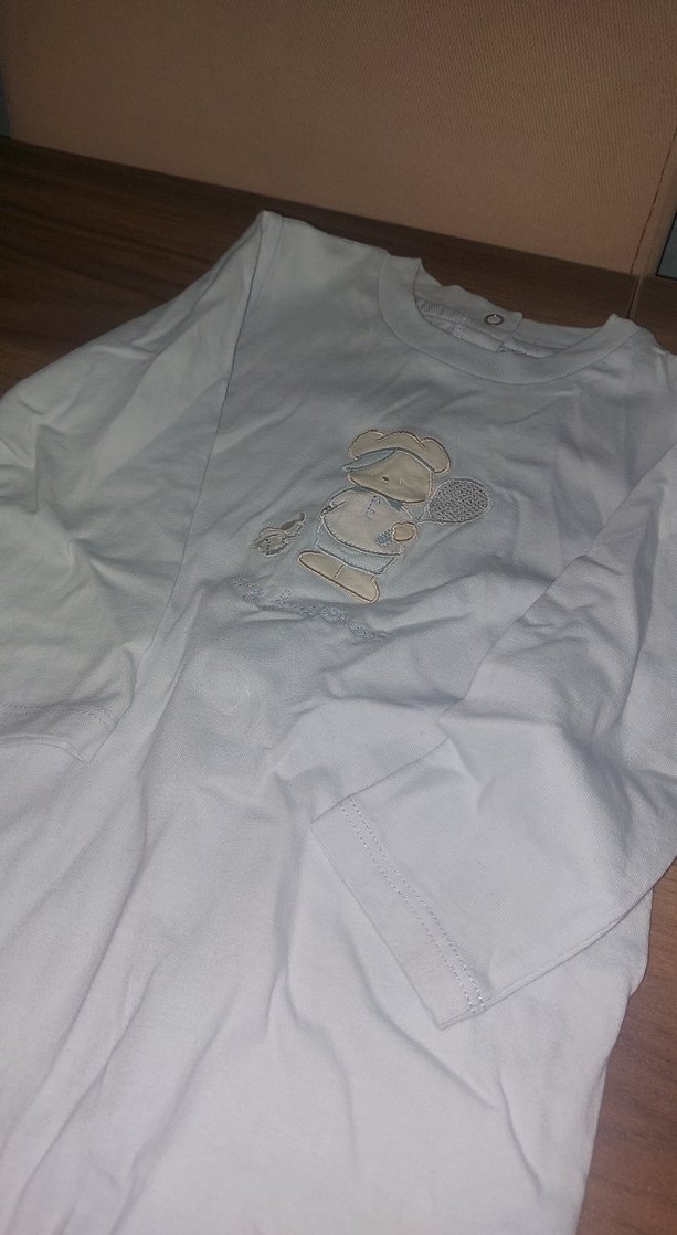 Bebek Erkek Beyaz Uzun Kollu Hastane Tulumu - Görsel 2