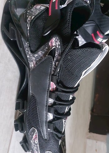 Desenli Siyah Yüksek Topuklu Bağcıklı erkek spor Ayakkabı - Görsel 2