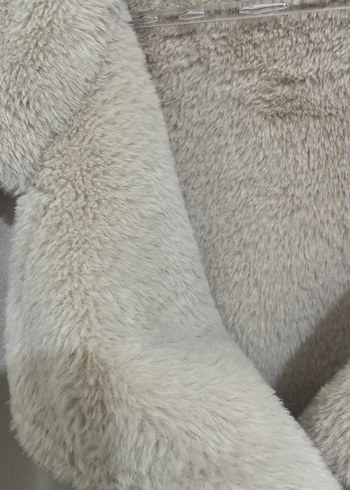 Bej Süet Kürklü Kadın Ceket - Görsel 4