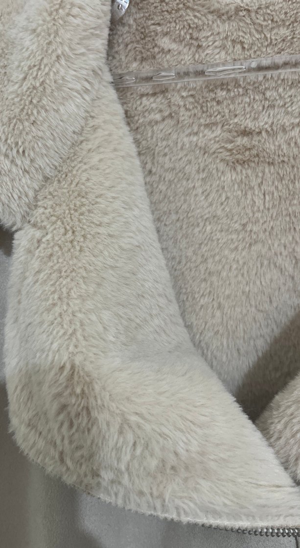 Bej Süet Kürklü Kadın Ceket - Görsel 4