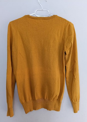 Sarı Kadın Yün Uzun Kollu Kazak - Görsel 2