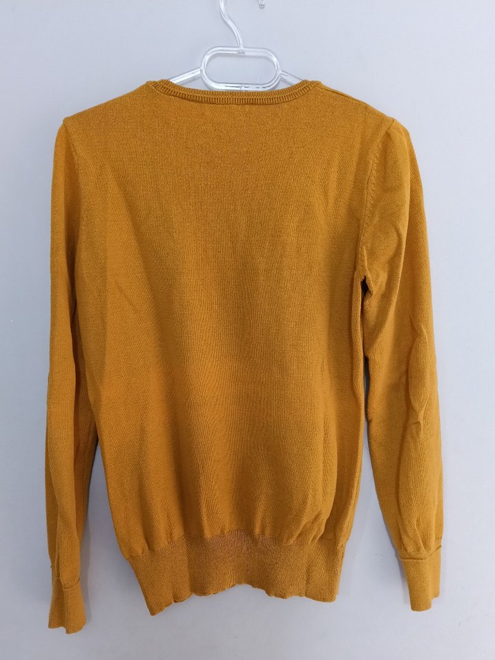 Sarı Kadın Yün Uzun Kollu Kazak - Görsel 2