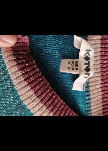 Turkuaz Renkli Uzun Kollu Kadın Triko Kazak - Görsel 2