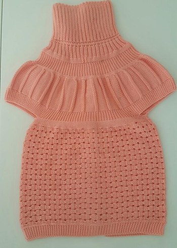 Kız Çocuk Pembe Örgü Kolsuz Süveter - Görsel 2