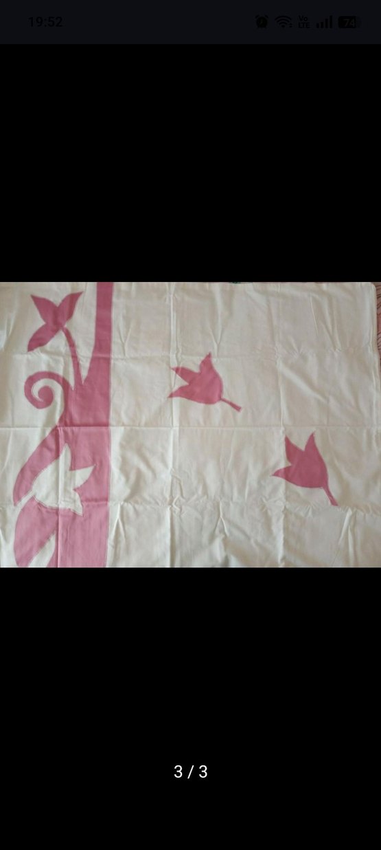 Pembe Baskılı bebek Nevresim ve Çarşaf Takımı - Görsel 2