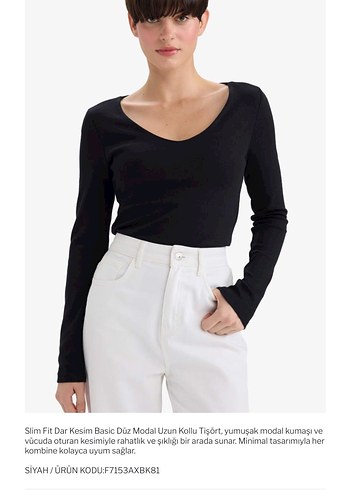 Uzun Kollu Siyah V Yaka önü açık crop bluz - Görsel 4