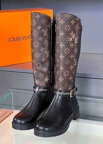 38 Beden Louis Vuitton Desenli Kahverengi Kadın Dizüstü Bot