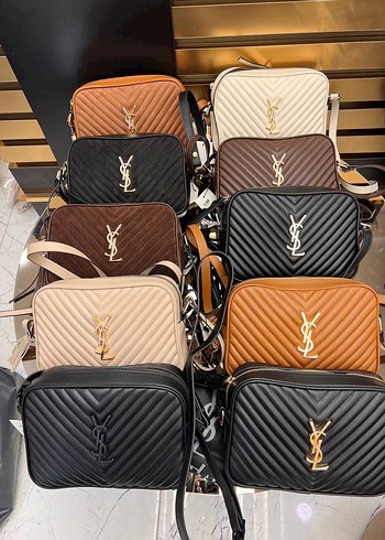 Yves Saint Laurent Kahverengi Deri Püsküllü Kadın Çanta